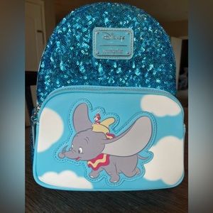 NWT LOUNGEFLY Disney Dumbo sequin backpack